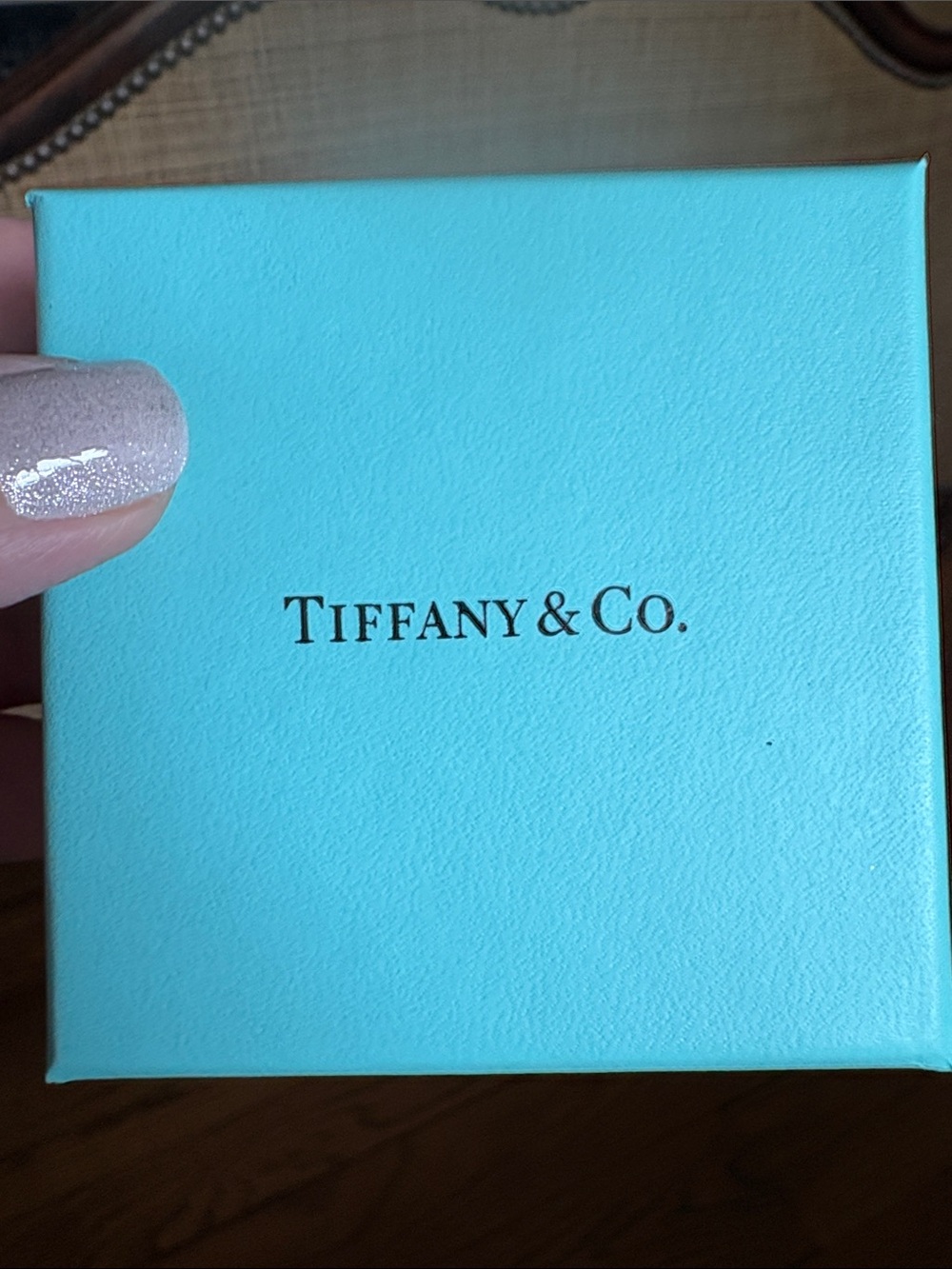Tiffany & Co. Signature Blue Jewelry Box with Suede Pouch - Picture 2 of 3